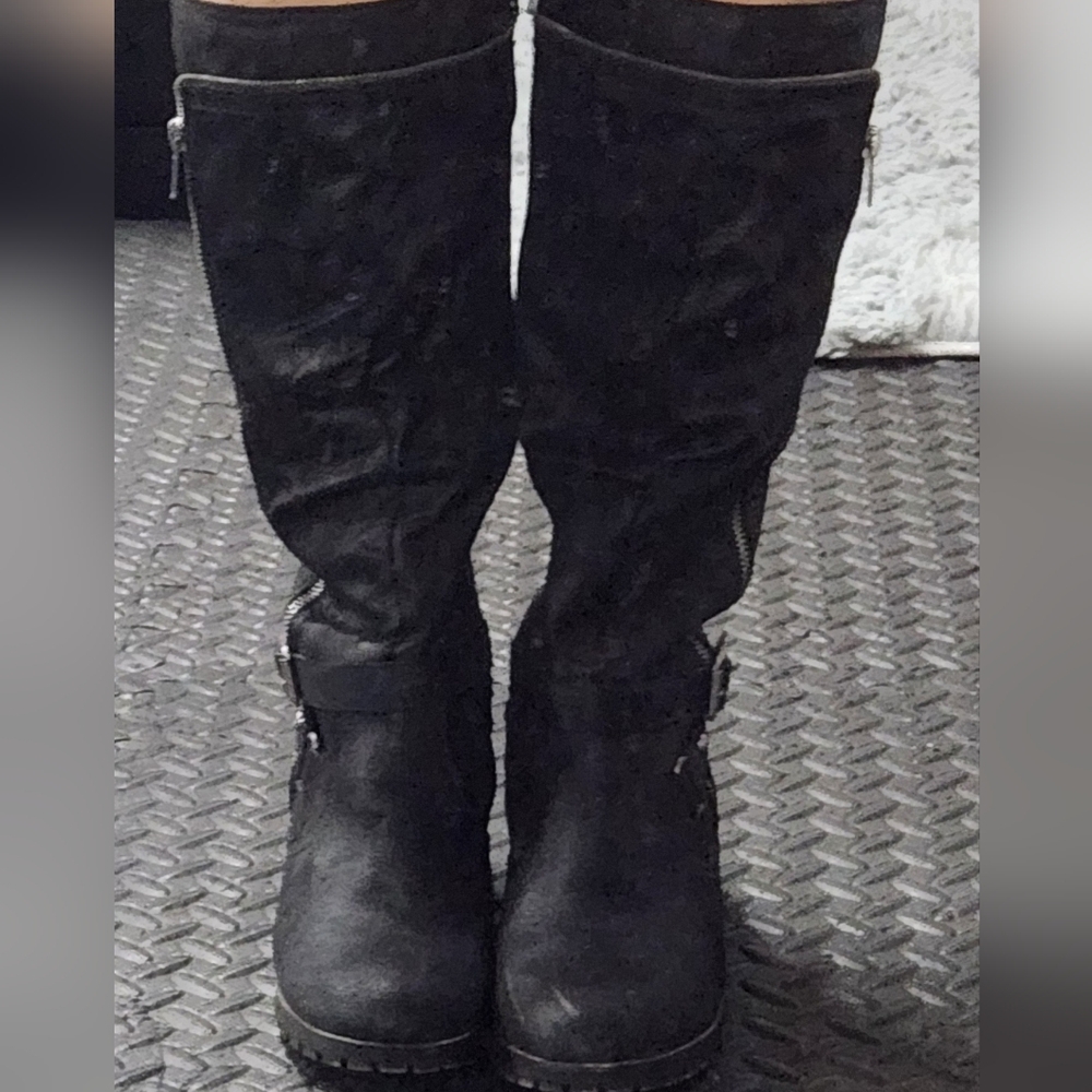 Women's SO Stonecrop black tall boots size 9.5 - Picture 3 of 8